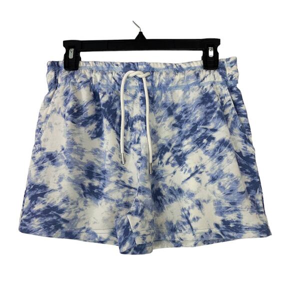 H Halston Studio Womens size X-Small shorts blue white tie dye drawstring XS - Picture 1 of 4